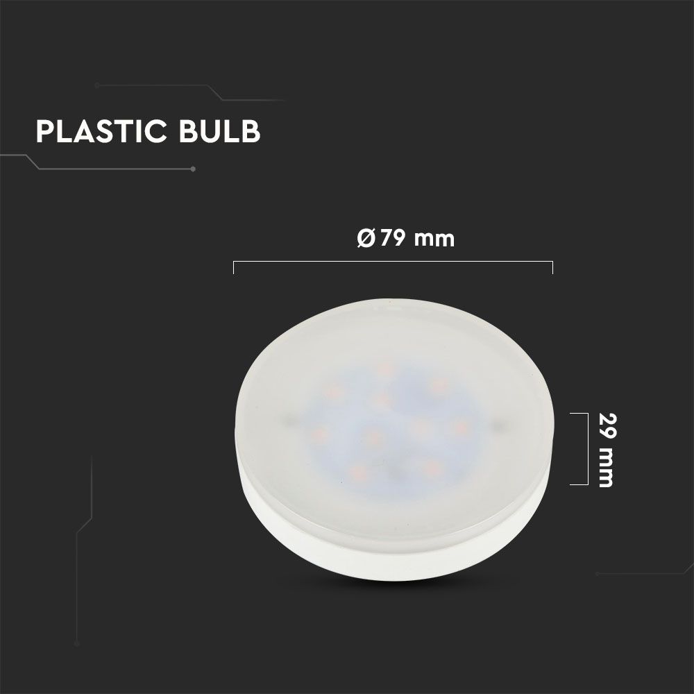 6W Żarówka LED / Chip SAMSUNG / Barwa:3000K / Trzonek:GX53