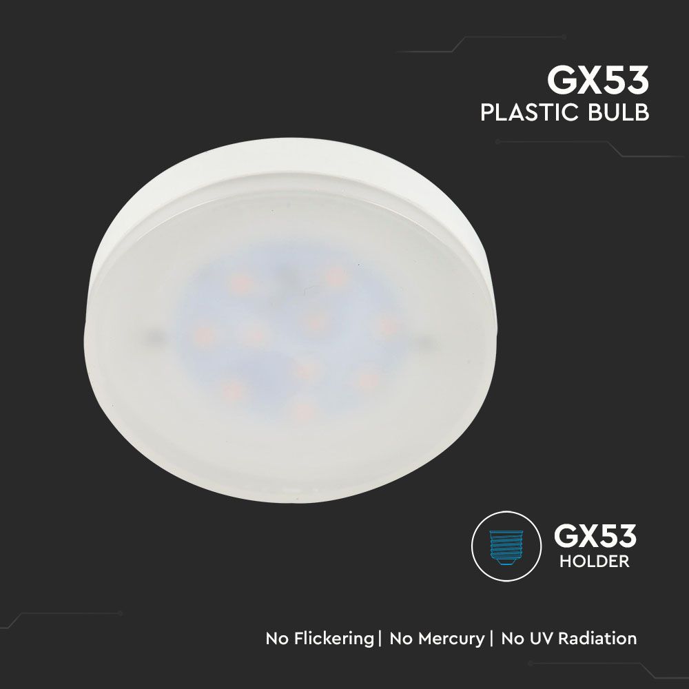 6W Żarówka LED / Chip SAMSUNG / Barwa:3000K / Trzonek:GX53