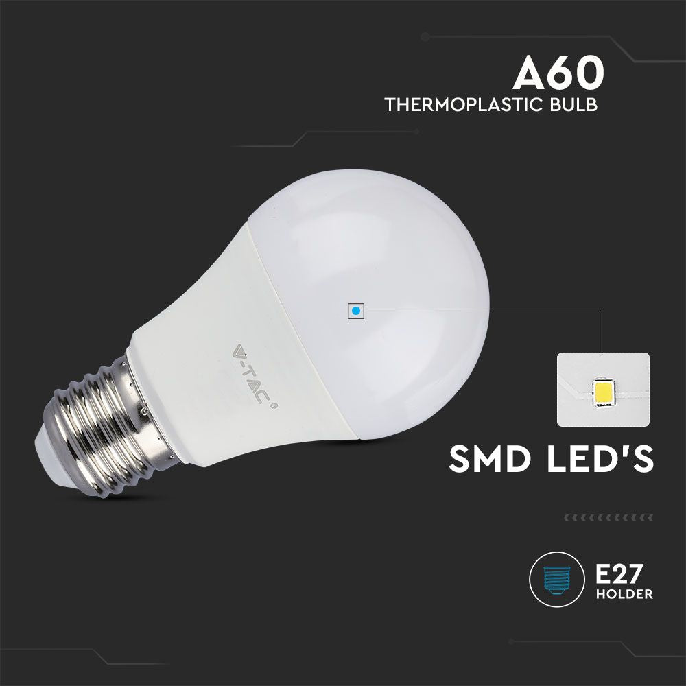 8.5W A60 Żarówka LED / Chip SAMSUNG / Barwa:3000K / Trzonek:E27