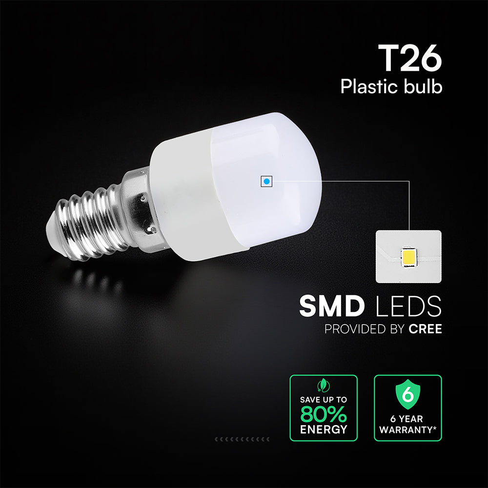 2W ST26 Żarówka LED / Chip CREE / Barwa:6500K / Trzonek:E14 / 6 Lat gwarancji