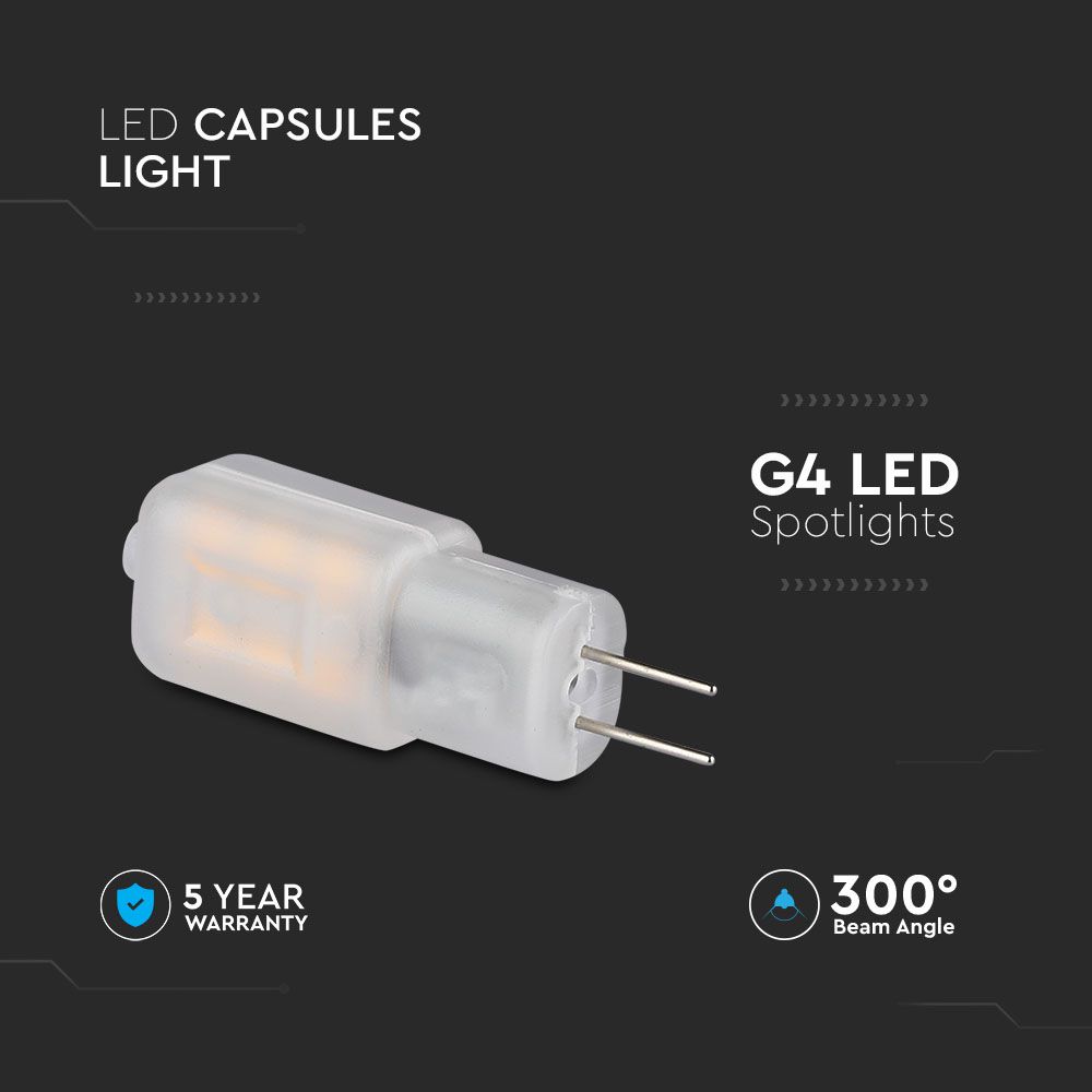 1.1W Żarówka LED / Chip SAMSUNG / Barwa:3000K / Trzonek:G4
