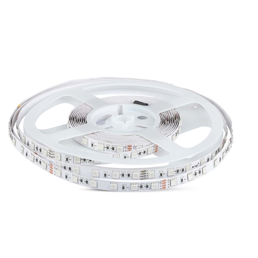 10W Taśma LED / Barwa:6400K / Zasilanie: 24V / IP20 / Rolka:5m