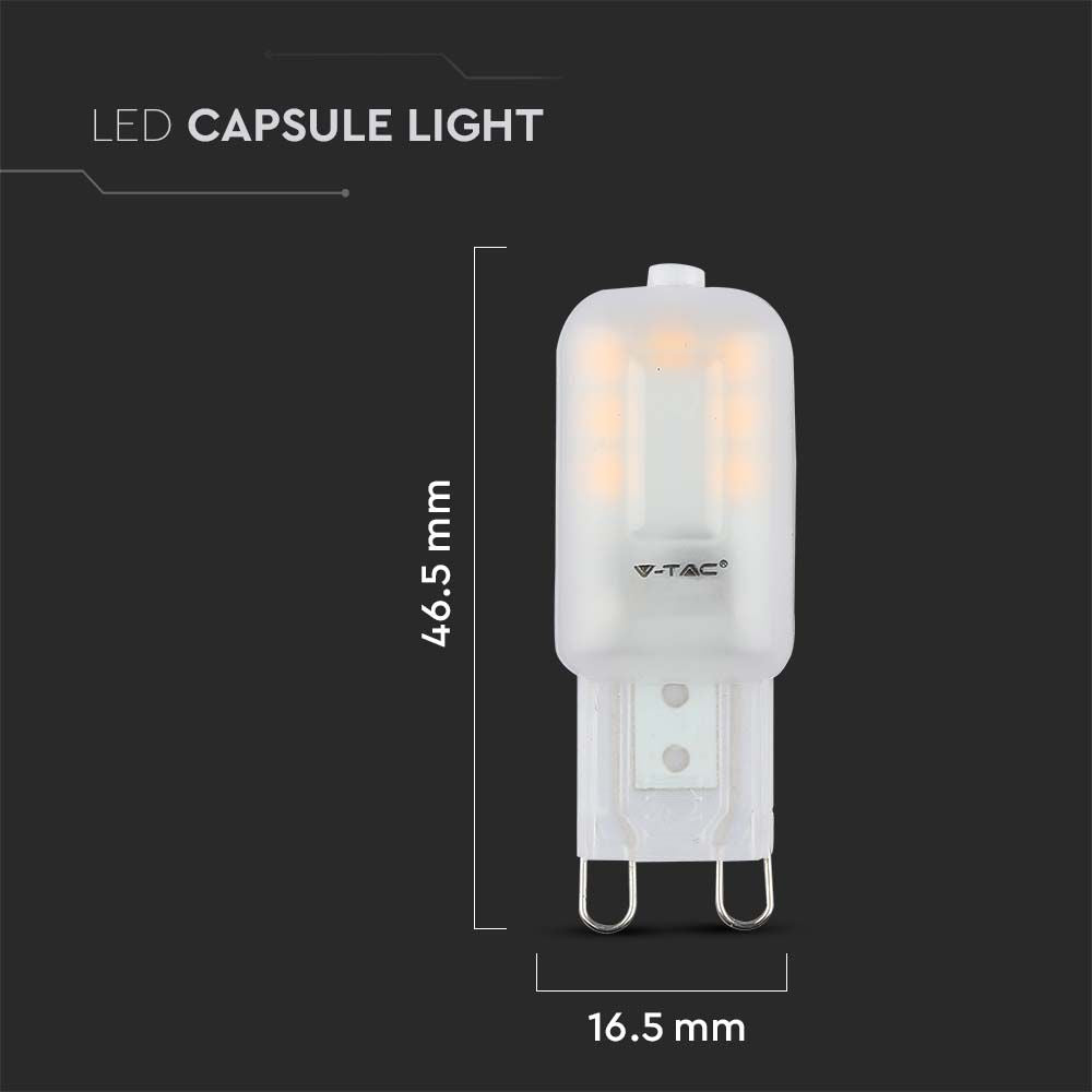 2.2W G9 Żarówka LED / Chip SAMSUNG / Barwa:6500K / Trzonek:G9