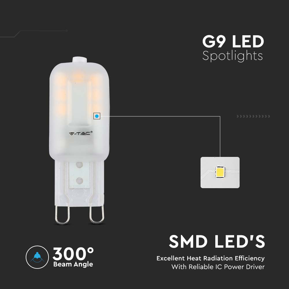 2.2W G9 Żarówka LED / Chip SAMSUNG / Barwa:6500K / Trzonek:G9