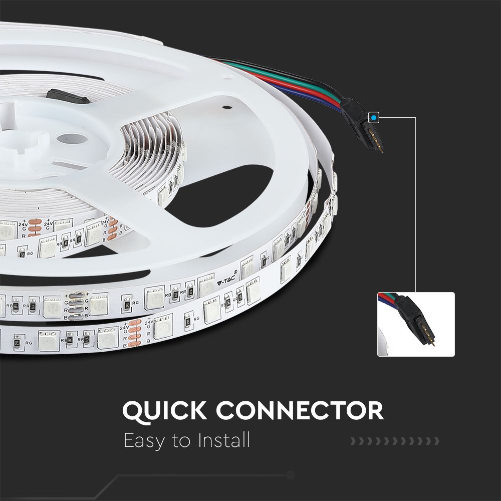 10W Taśma LED / Barwa:3000K / Zasilanie: 24V / IP20 / Rolka:5m