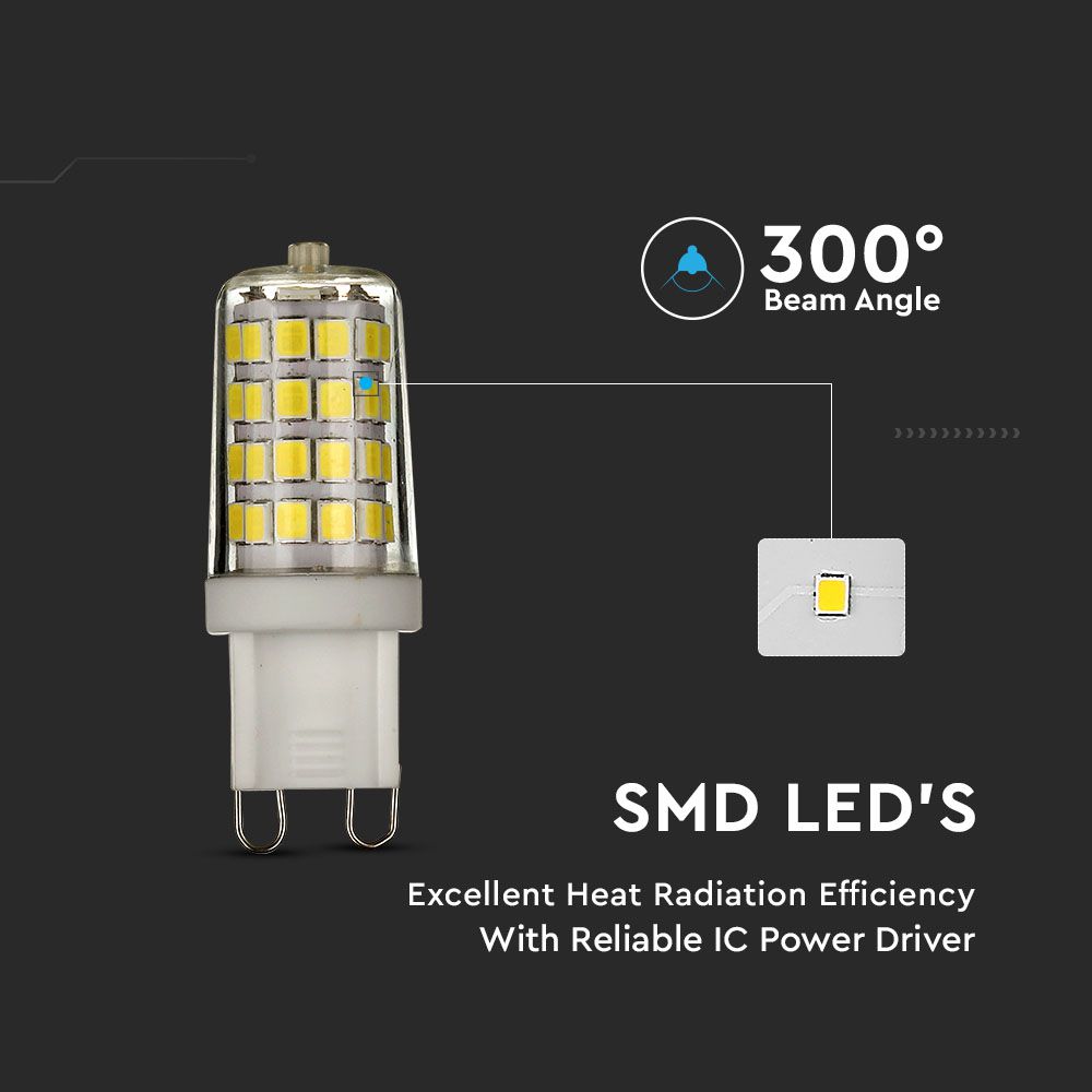 3W G9 Żarówka LED / Chip SAMSUNG / Barwa:3000K / Trzonek:G9
