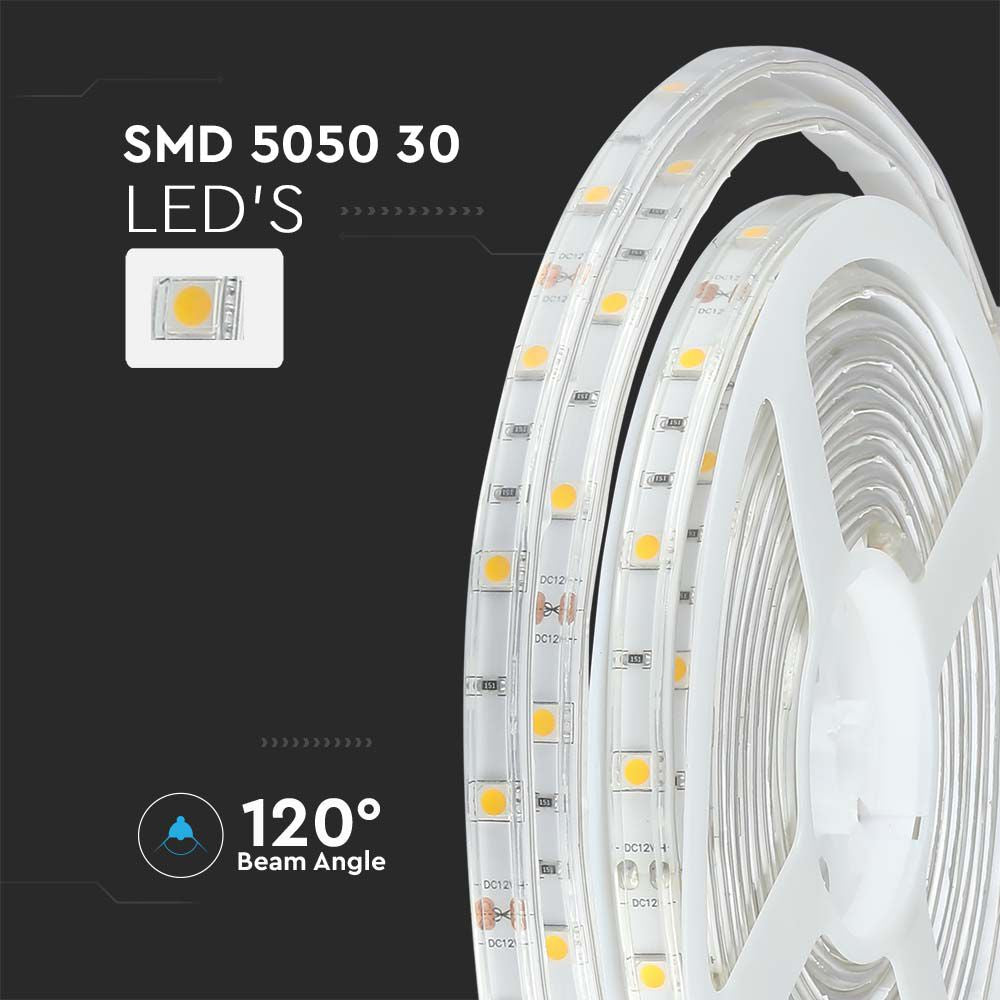 4.8W Taśma LED / Barwa:4000K / IP65 / Rolka:5m
