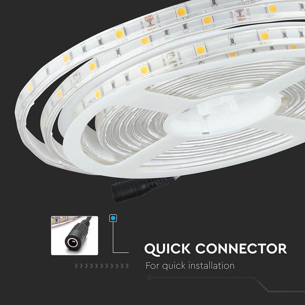 4.8W Taśma LED / Barwa:4000K / IP65 / Rolka:5m