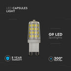 3W G9 Żarówka LED / Chip SAMSUNG / Barwa:6500K / Trzonek:G9
