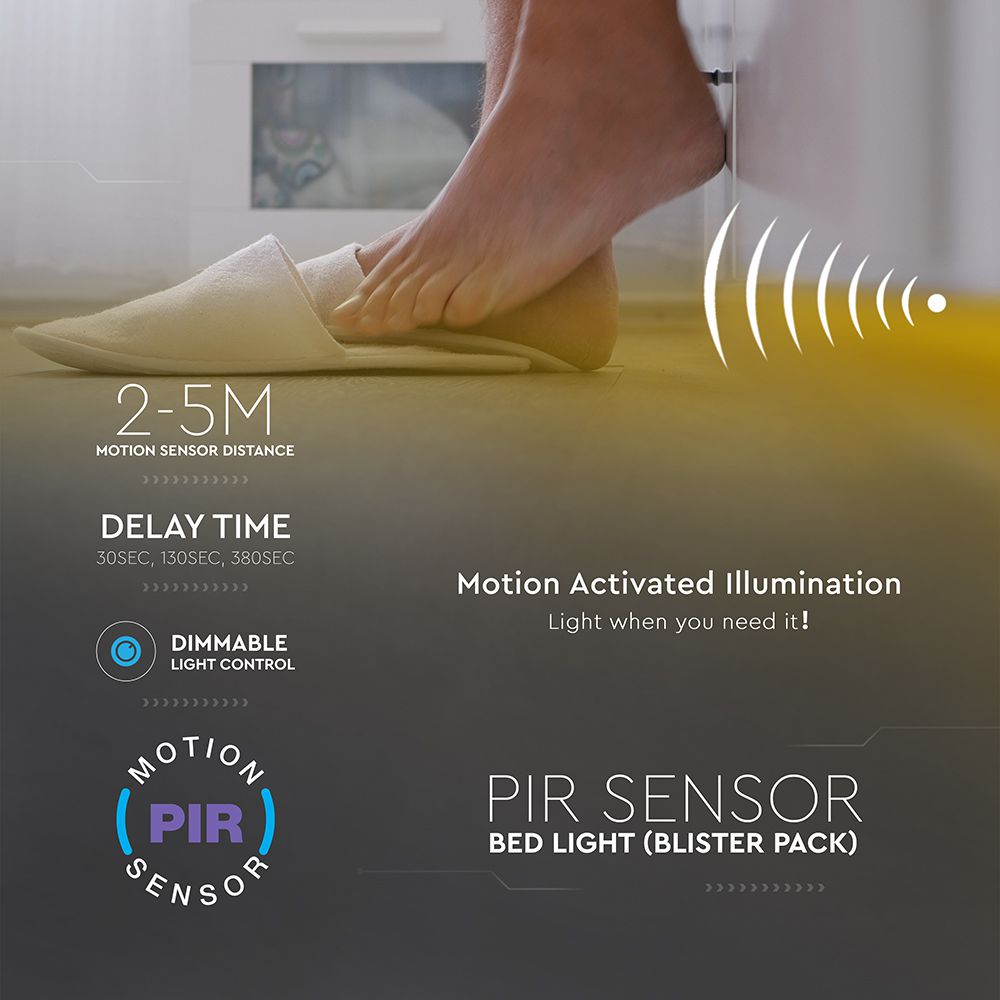 3W Zestaw Taśma LED z czujnikiem ruchu / Barwa:4000K / Rolaka:1,5m