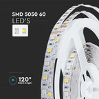 8W Taśma LED / Barwa: RGB+4000K / IP20 / Rolka:5m