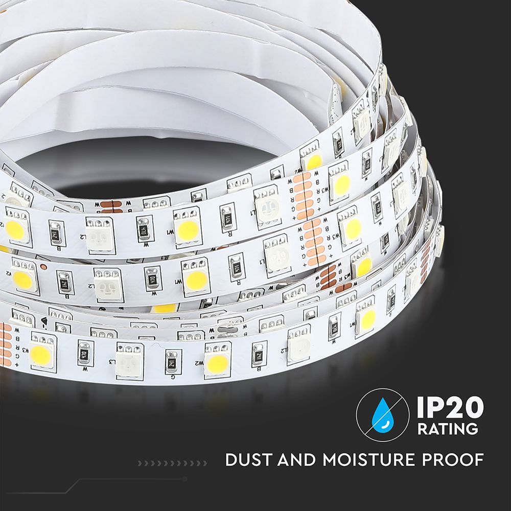 8W Taśma LED / Barwa: RGB+4000K / IP20 / Rolka:5m