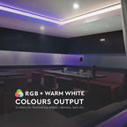 8W Taśma LED / Barwa: RGB+3000K / IP20 / Rolka:5m