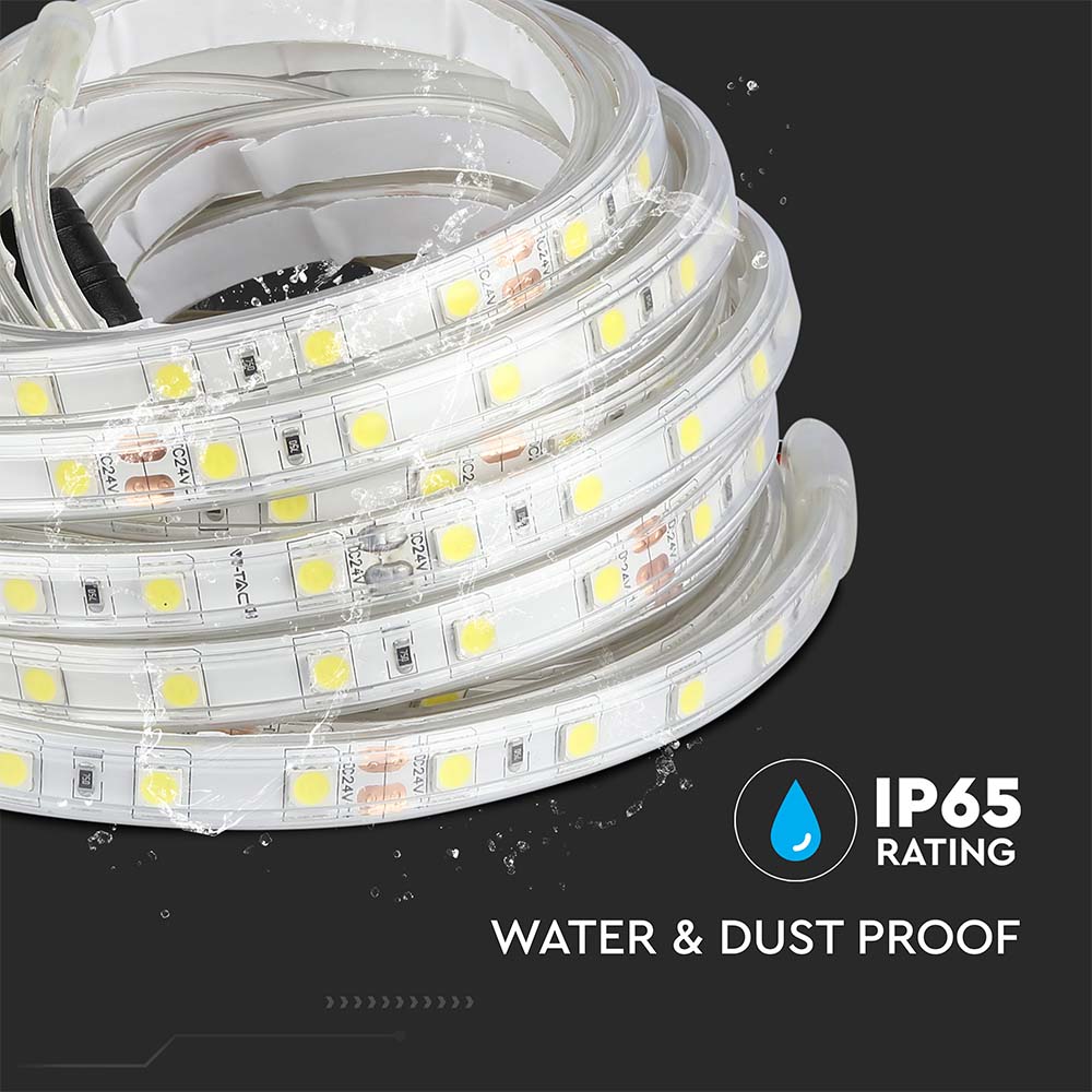 10W Taśma LED / Barwa:4000K / IP65/ Zasilanie: 24V / Rolka:5m