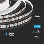 12W Taśma LED / Barwa:4000K / IP20 / Zasilanie: 24V / Rolka:5m