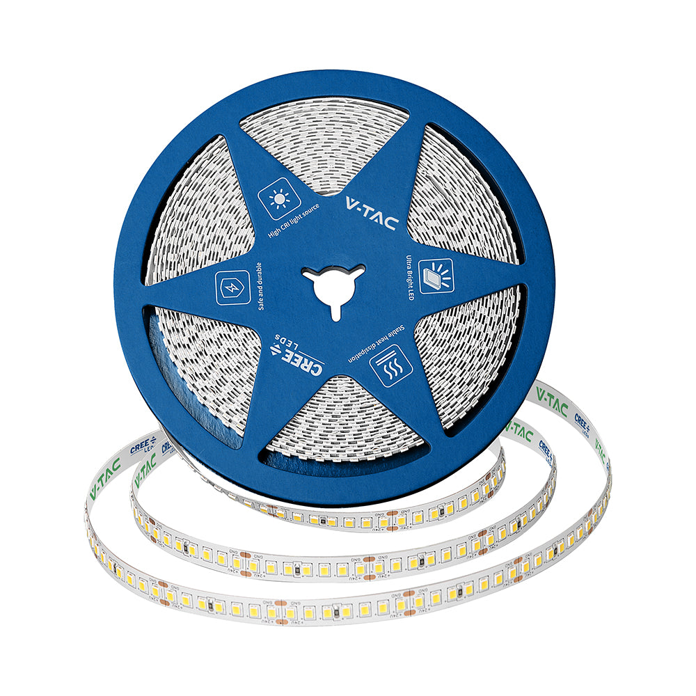 12W Taśma LED / Chip CREE / Barwa:6500K / IP20 / Zasilanie: 24V / Wzmocniony podkład PCB / Rolka:10m / 6 Lat gwarancji