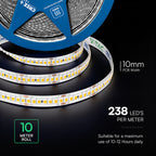 18W Taśma LED / Chip CREE / Barwa:3000K / IP20 / Zasilanie: 24V / Wzmocniony podkład PCB / Rolka:10m / 6 Lat gwarancji
