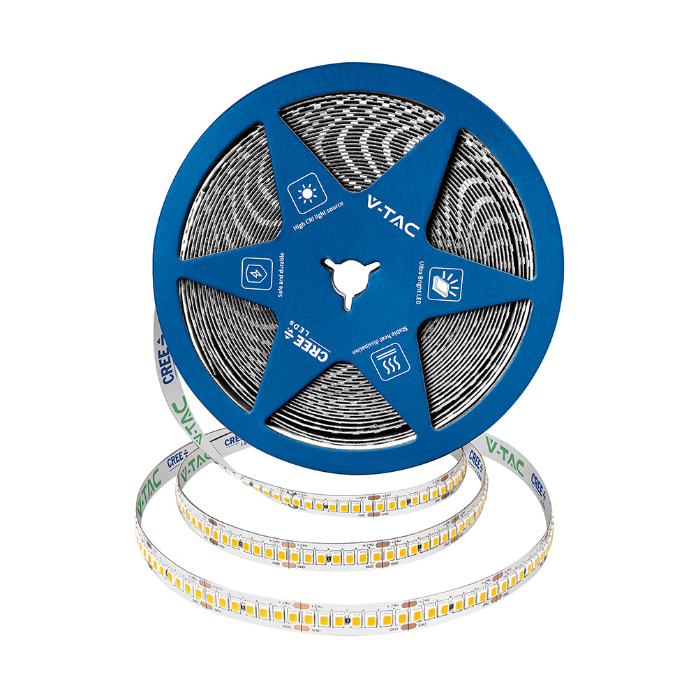 18W Taśma LED / Chip CREE / Barwa:3000K / IP20 / Zasilanie: 24V / Wzmocniony podkład PCB / Rolka:10m / 6 Lat gwarancji