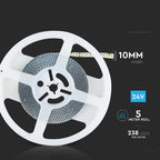 18W Taśma LED / Barwa:6400K / IP20 / Zasilanie: 24V / Rolka:5m