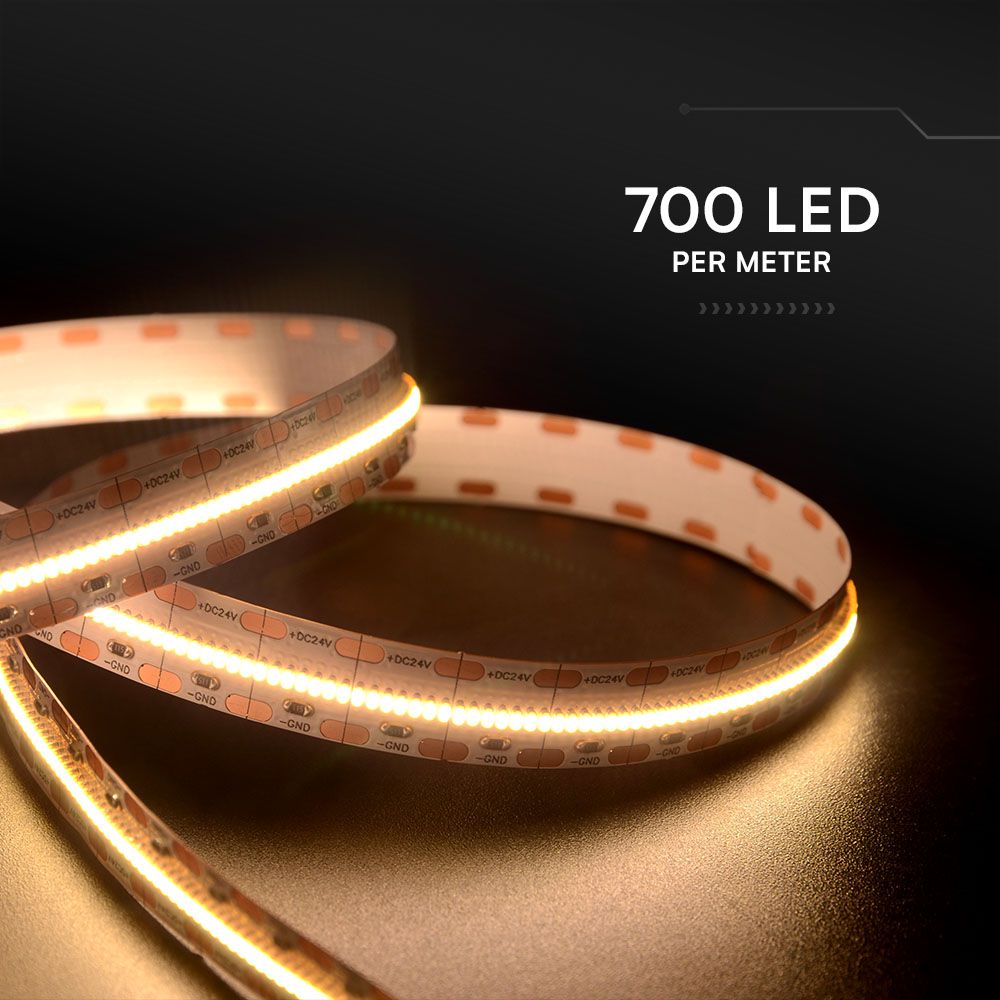 700 Taśma LED / Barwa:3000K / IP20 / Zasilanie: 24V / Rolka:5m