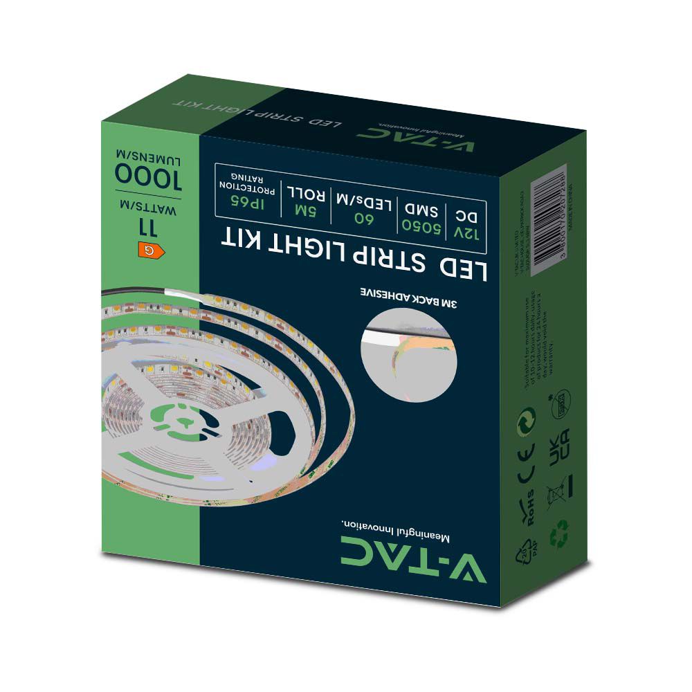 9W Taśma LED / Barwa: 6400K / Zestaw: 12V