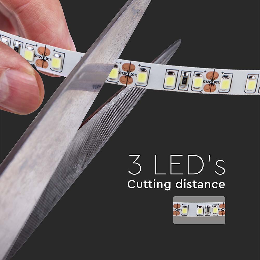 7.5W Taśma LED / Barwa:3000K / IP20 / Zasilanie: 24V / Wzmocniony podkład PCB / Rolka:10m