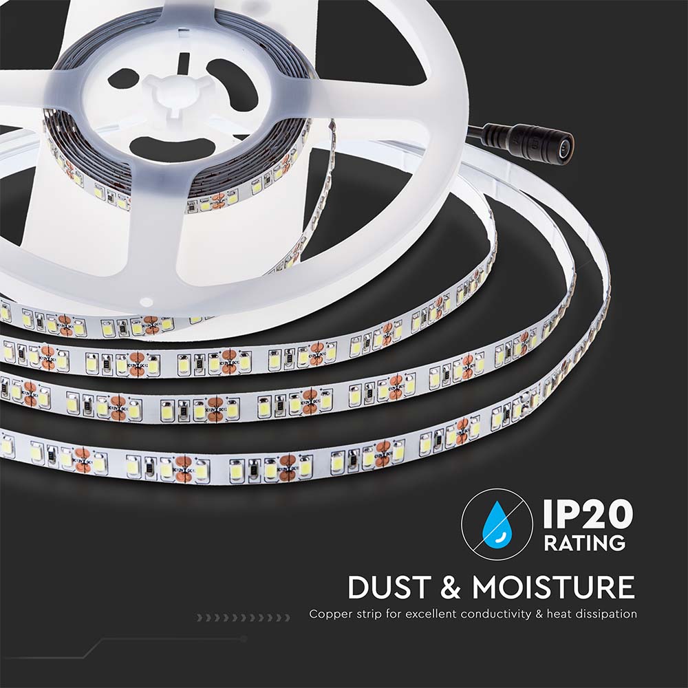 7.5W Taśma LED / Barwa:6000K / IP20 / Zasilanie: 24V / Wzmocniony podkład PCB / Rolka:10m