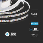 7.5W Taśma LED / Barwa:6000K / IP20 / Zasilanie: 24V / Wzmocniony podkład PCB / Rolka:10m