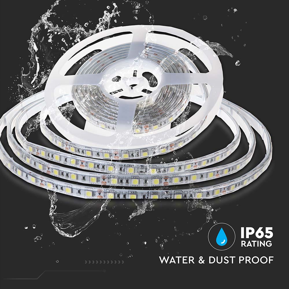 7.5W Taśma LED / Barwa:3000K / IP65 / Zasilanie: 24V / Wzmocniony podkład PCB / Rolka:10m