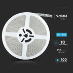 7.5W Taśma LED / Barwa:6000K / IP65 / Zasilanie: 24V / Wzmocniony podkład PCB / Rolka:10m