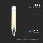 4W LED T20 Żarówka LED Filament / Klosz Przezroczysty / Barwa:3000K / Trzonek:E14