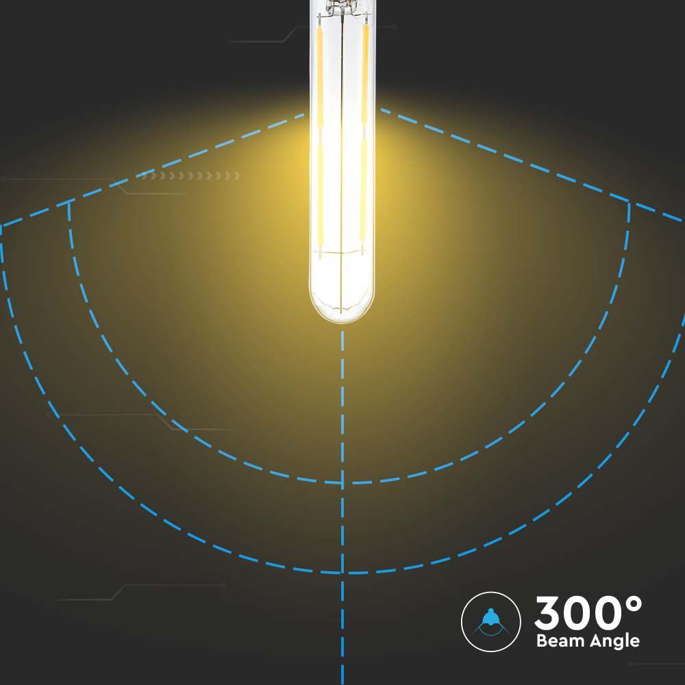 4W LED T20 Żarówka LED Filament / Klosz Przezroczysty / Barwa:3000K / Trzonek:E14