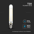 4W LED T20 Żarówka LED Filament / Klosz Przezroczysty / Barwa:4000K / Trzonek:E14