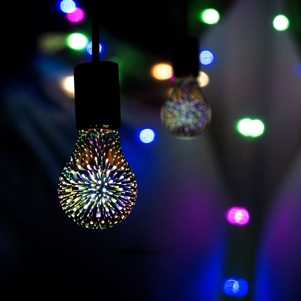 3W A60 Żarówka LED Filament 3D / Barwa:3000K / Trzonek:E27