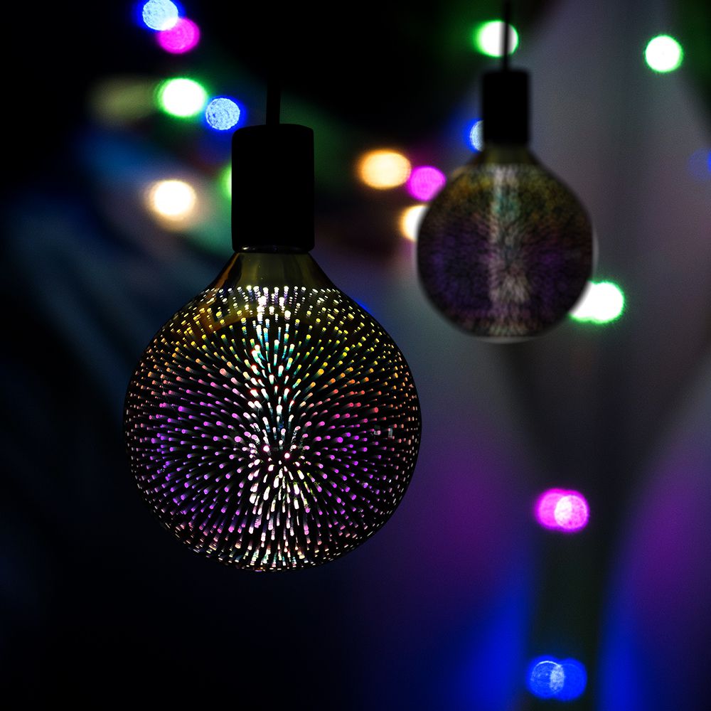 4W G125 Żarówka LED Filament 3D / Barwa:3000K / Trzonek:E27