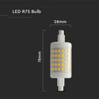7W R7S Żarówka LED / Barwa:6500K