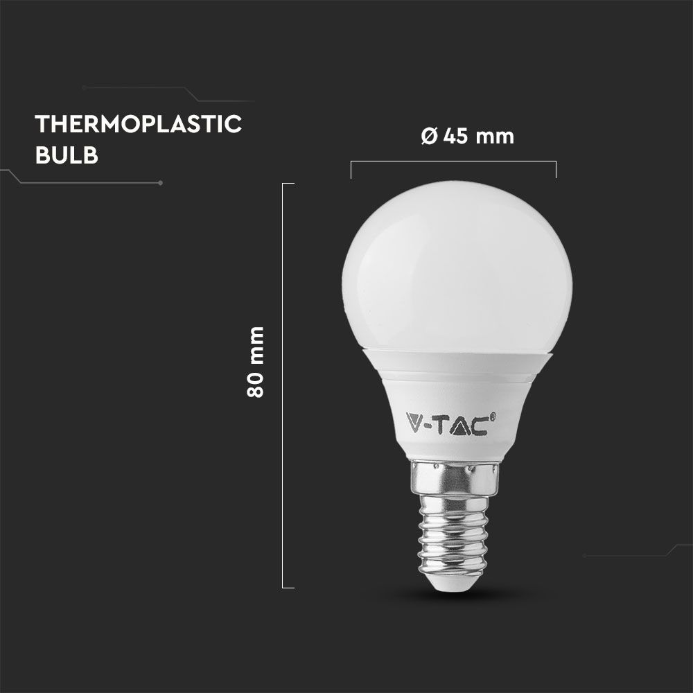 4.5W P45 Żarówka LED / Barwa:2700K / Trzonek:E14 / Opakowanie: 6szt.