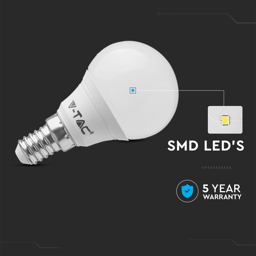 4.5W P45 Żarówka LED / Barwa:4000K / Trzonek:E14 / Opakowanie: 6szt.
