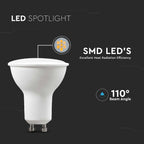 4.5W Żarówka LED / Barwa:3000K / Trzonek:GU10 / Kąt 110' / Opakowanie: 6szt.