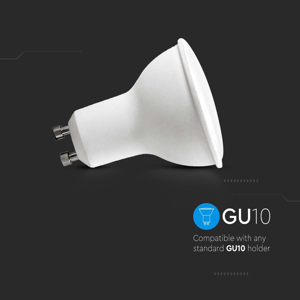 4.5W Żarówka LED / Barwa:6500K / Trzonek:GU10 / Kąt 110' / Opakowanie: 6szt.