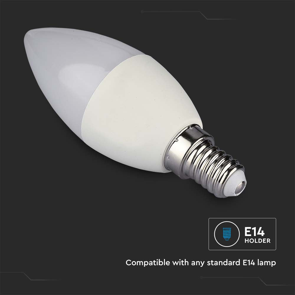 5W C35 Żarówka LED Kompatybilna z Amazon Alexa i Google Home / Barwa: RGB+WW-CW / Trzonek:E14