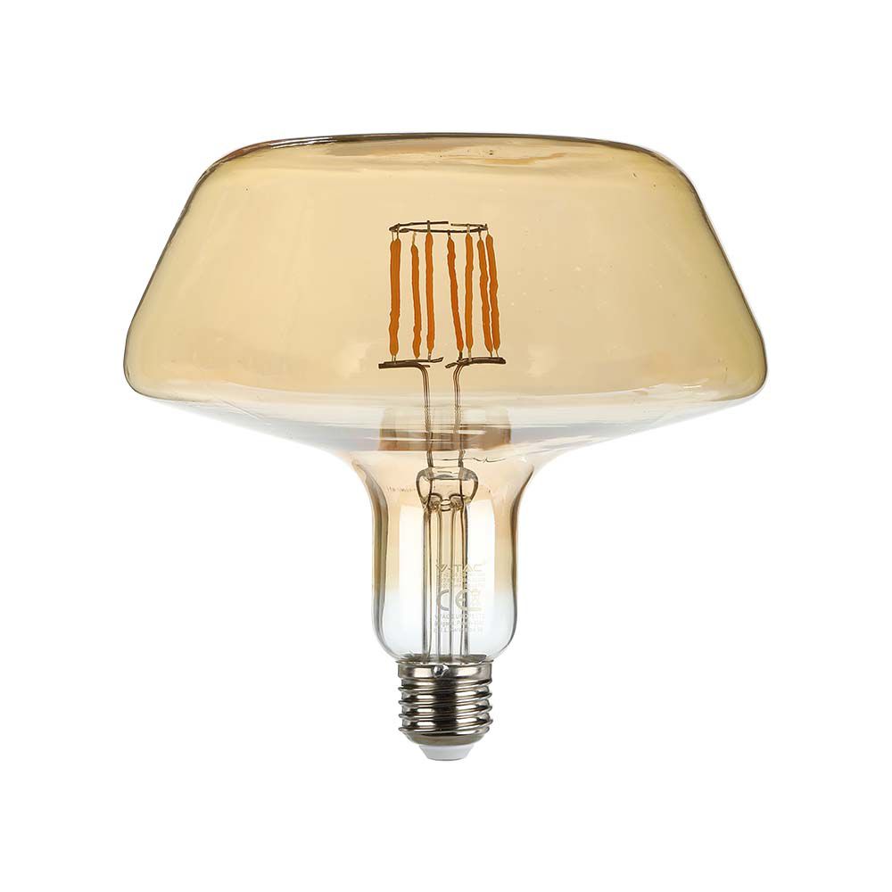 8W T180 Żarówka LED Filament / Klosz Bursztynowy / Barwa:1800K / Trzonek:E27
