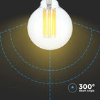 18W G95 Żarówka LED Filament / Barwa:3000K / Skuteczność: 135lm/W / Trzonek:E27
