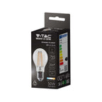 8W A65 Żarówka LED Filament / Barwa:3000K / Ściemniana / Trzonek:E27