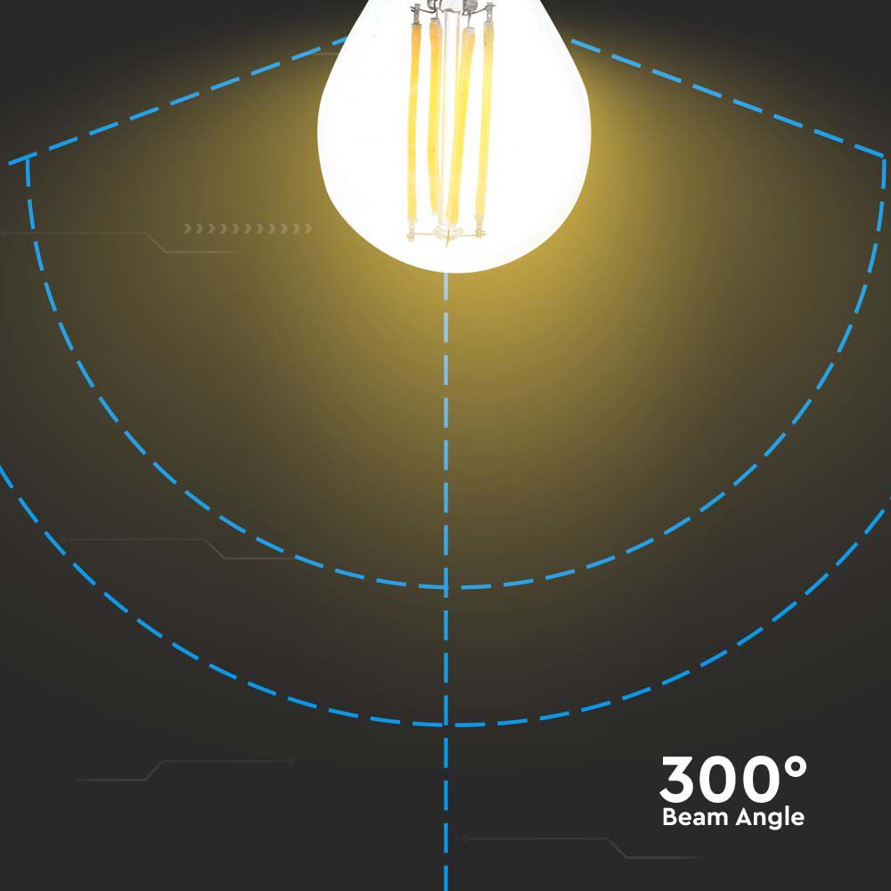 6W G45 Filament / Klosz Transparentny/ Barwa:4000K / Trzonek: E27
