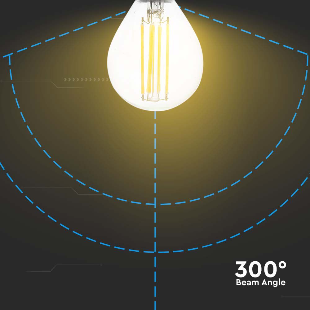 6W P45 Filament / Klosz Transparentny/ Barwa:6400K / Trzonek: E14
