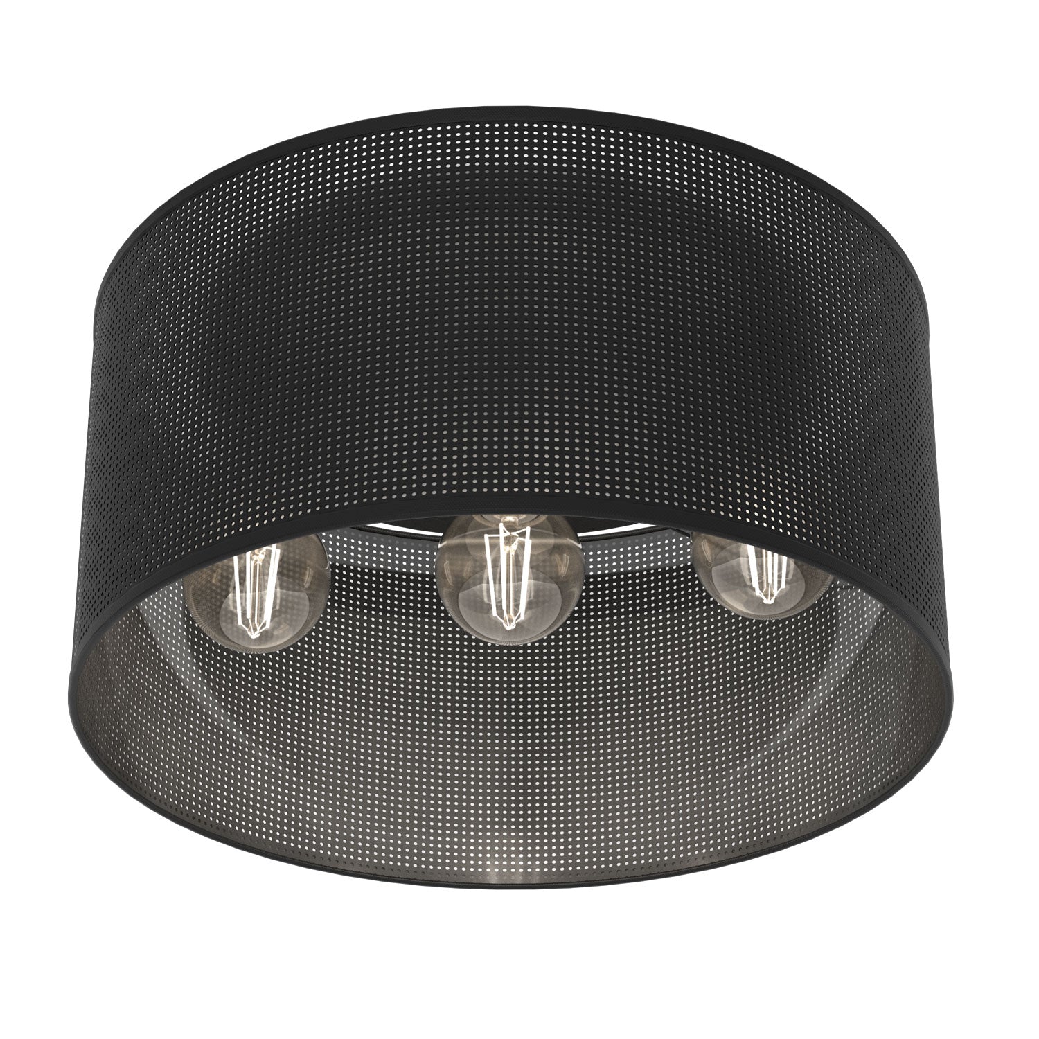plafon Loft shade black, cylinder shade dia 400 h 200 black 3xE27