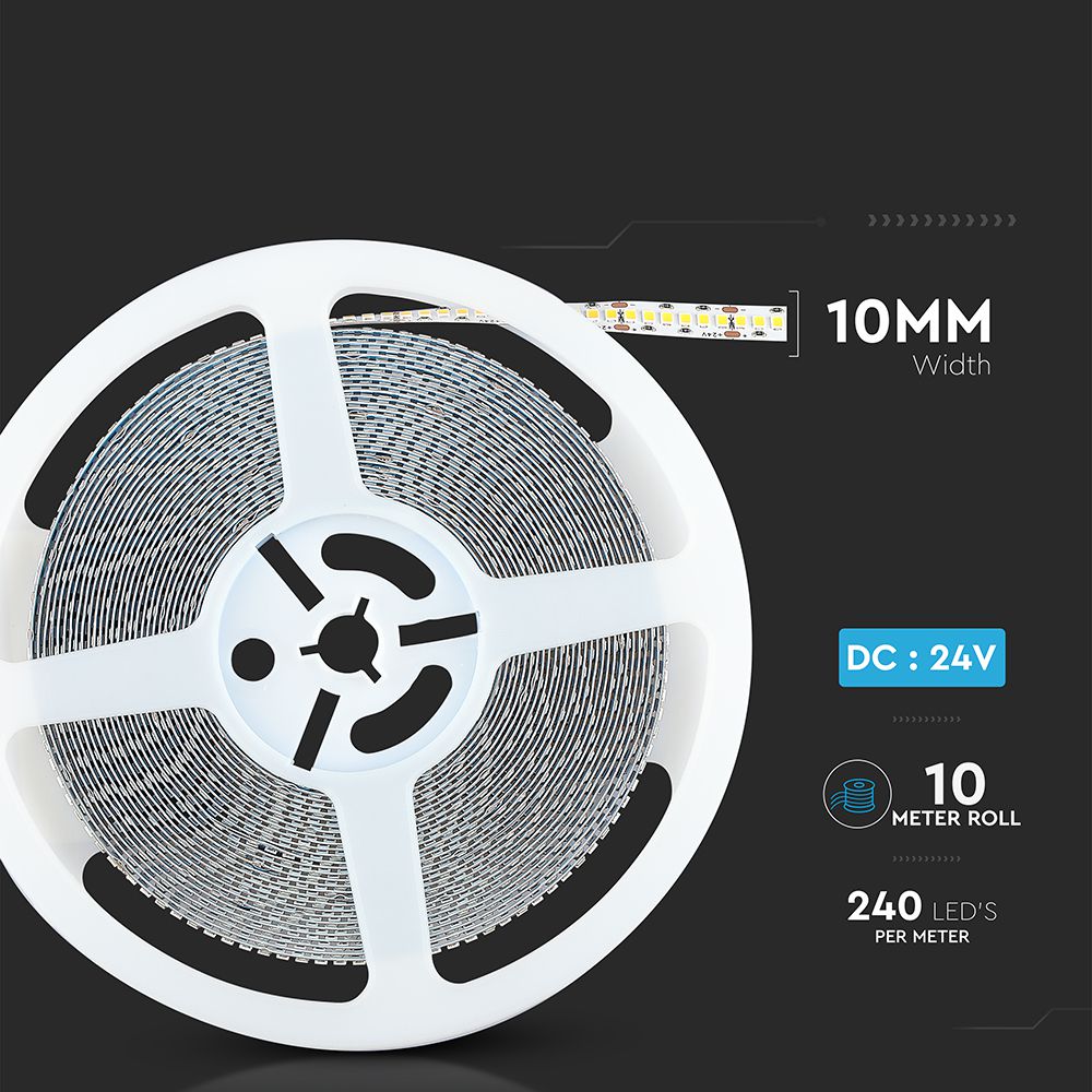 15W Taśma LED / Chip SAMSUNG / Barwa:4000K / IP20 / Zasilanie: 24V / Rolka:10m