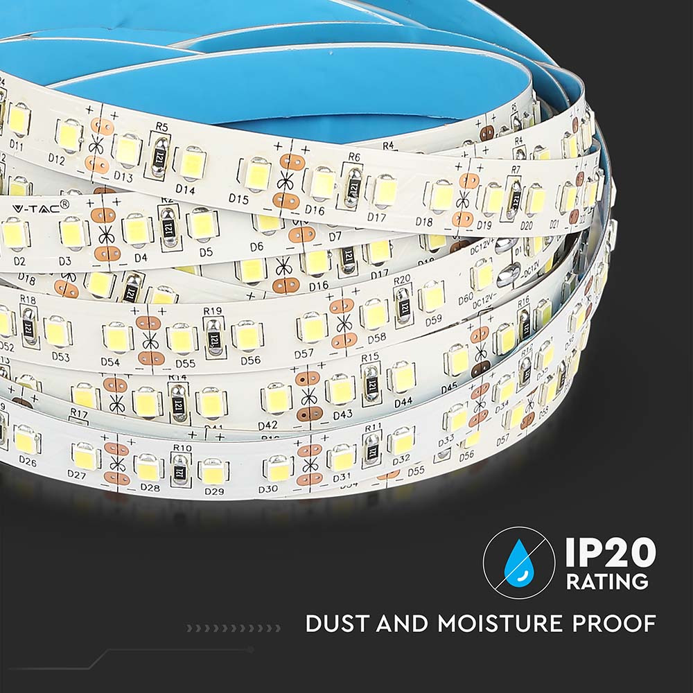 12W Taśma LED / Chip SAMSUNG / Barwa:4000K / IP20 / Zasilanie: 12V / Rolka:5m