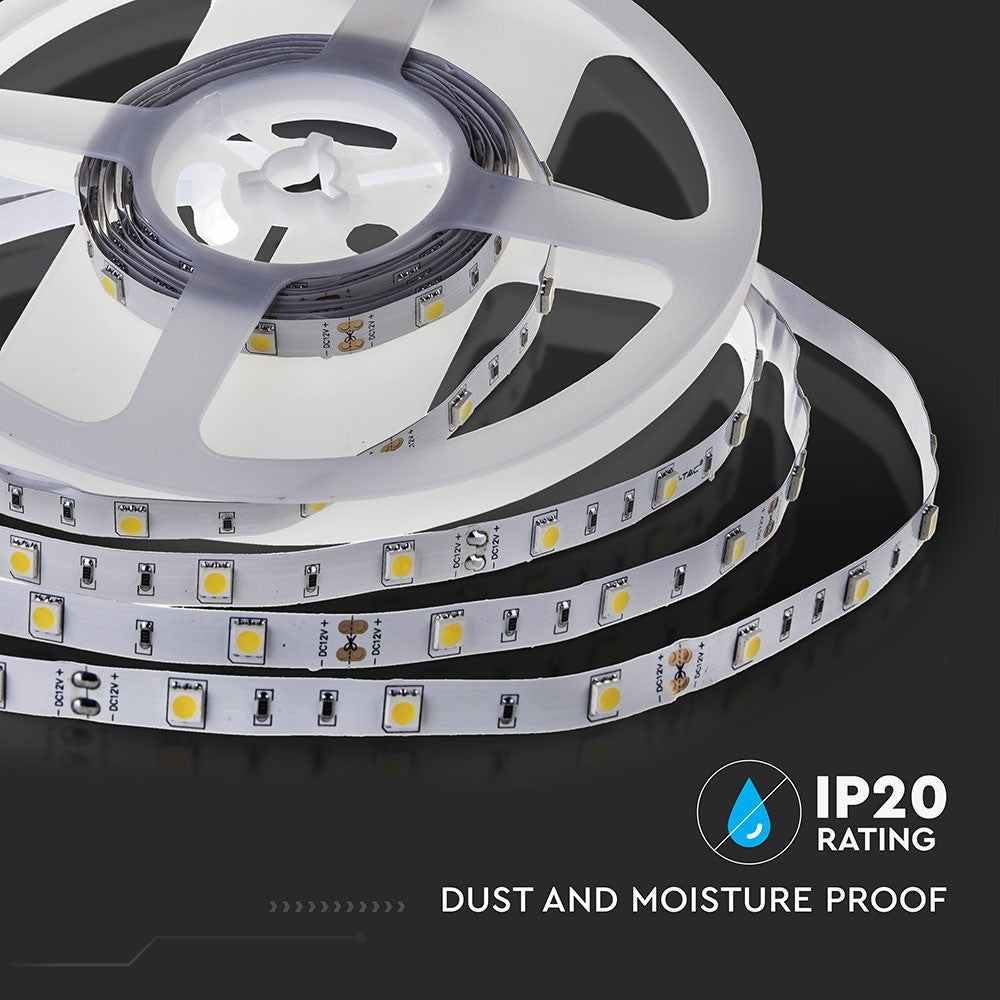 4.8W Taśma LED / Barwa:3000K / IP20 / Rolka:5m